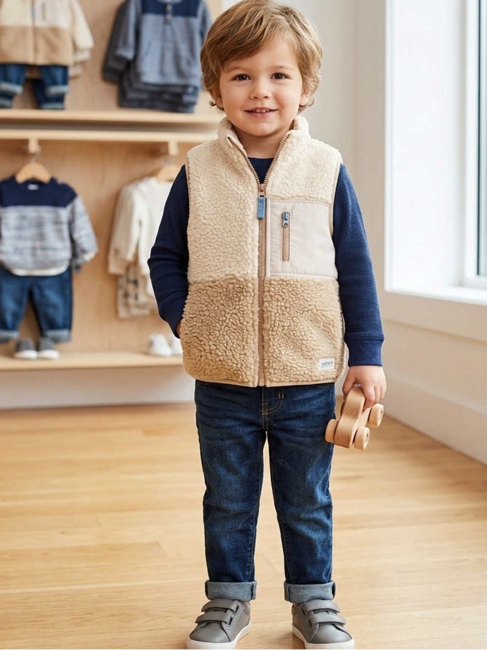 Toddler Vest - Super cute Carter’s toddler sherpa vest in size 3T 🤍